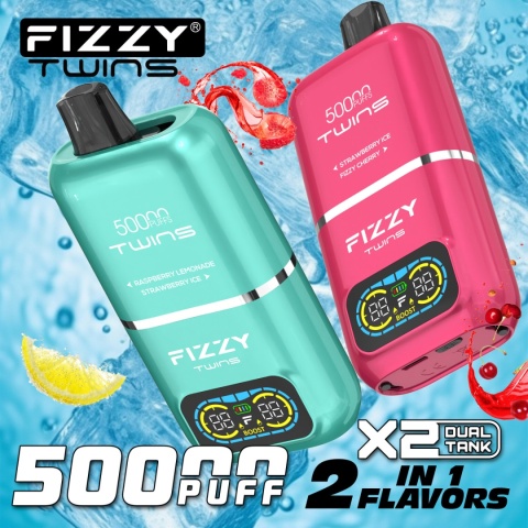 TRUSKAWKA ARBUZ/JAGODA ICE strawberry watermelon/blueberry ice FIZZY TWINS 50000