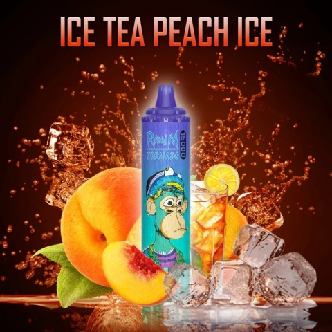 HERBATA BRZOSKWINIOWA ice tea peach ice RANDMTORNADO 15000 PUFFS